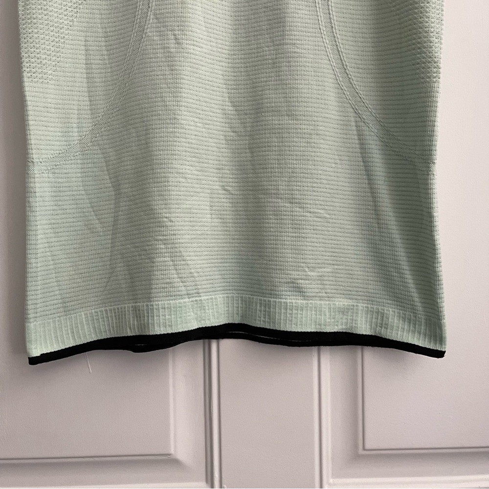 Lululemon Run:Swiftly Tech Shirt Sleeve Mint Movement/black Sz 4 - Picture 6 of 13